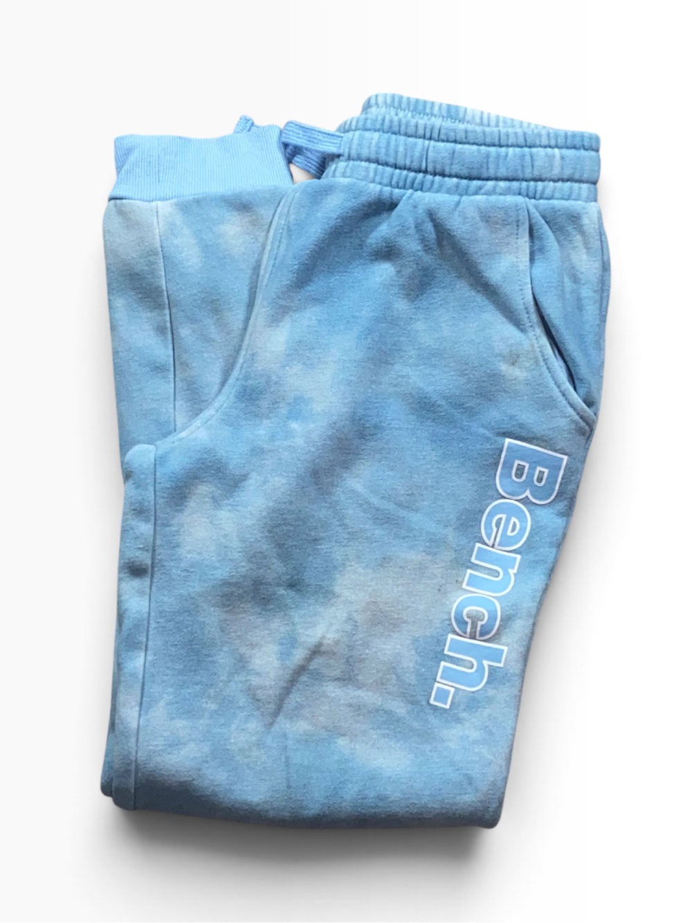 Bench Boys Light Blue Tie-Dye Joggers with Logo